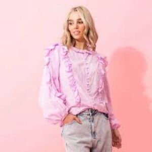 Hayden Soft Pink Ruffle Top